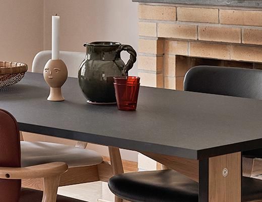 送込 Kaari Table カアリ テーブル ブラックリノリウム REB012 送込 Kaari Table カアリ テーブル ブラックリノリウム REB012