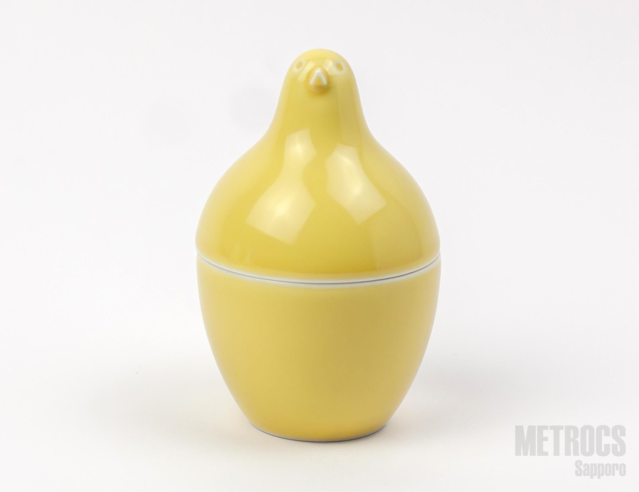 とり型フタ付き ようじ立て ピッコロ(黄マット)