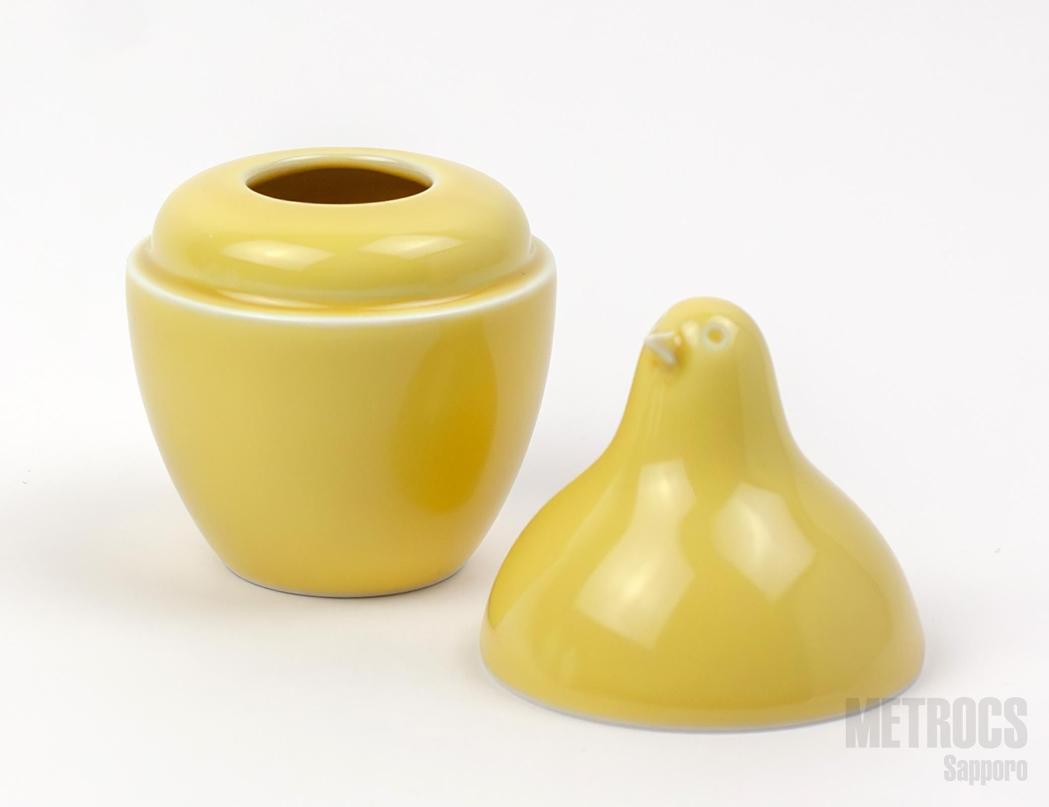 とり型フタ付き ようじ立て ピッコロ(黄マット) イメージ3