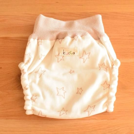 布おむつカバー パンツ型カバー Simple Kucca☆STAR（GOLD） M