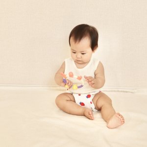 布おむつカバー　テープカバー　musubu by niko's design　 Sサイズ　ダブルガーゼ　布おむつ育児　外ベルト