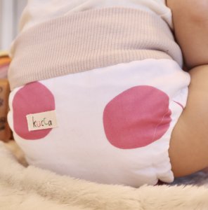 布おむつカバー パンツ型カバー 　MaRu by niko's design　Mサイズ ダブルガーゼ リブウエスト おむつなし育児　トイレトレーニング　布おむつ育児