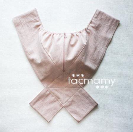 Xsサイズのみ 綿麻 ベビーピンク 抱っこ紐 Tacmamy タックマミー からだにやさしいデザインだっこひも