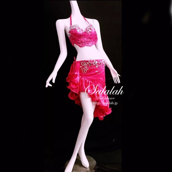 ベリーダンス衣装 ミニスカートタイプ ローズピンク CP0616 - ベリー ...