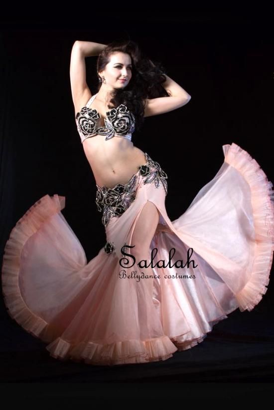 ベリーダンス衣装 ブラックローズ OC0589 - ベリーダンス衣装