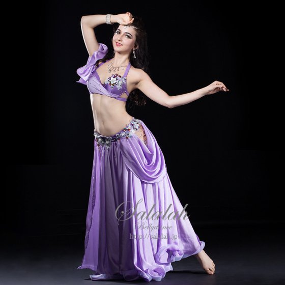ベリーダンス　オリエンタル　衣装　ピンク　紫