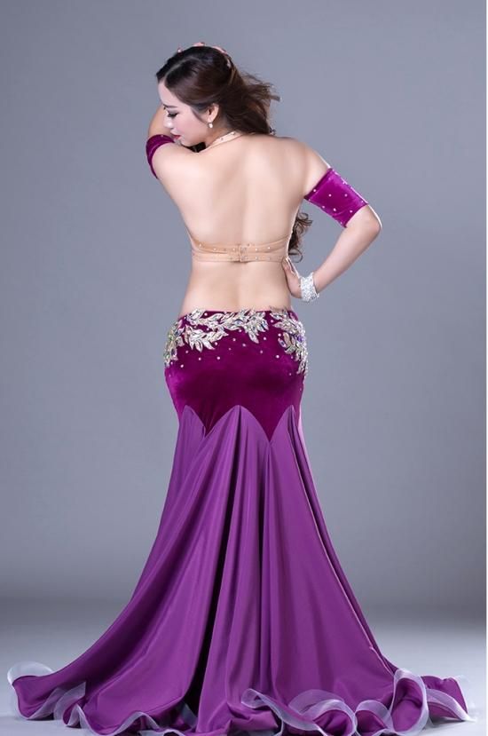 オリエンタル衣装 サテン＆ベロア【全3色】 OC0251 - ベリーダンス