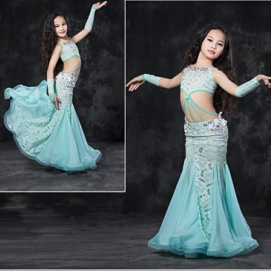 キッズベリーダンス衣装 コスチューム【全4色】 kds1207