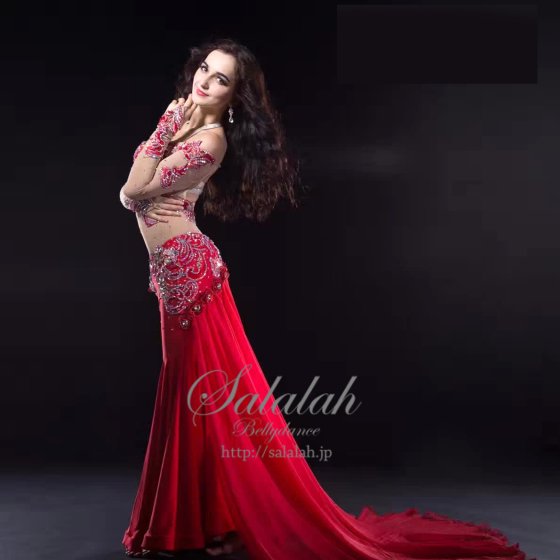 ベリーダンス衣装 シンデレラレッド OC1536 - ベリーダンス衣装・レディースファッション【Salalah】