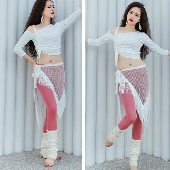 ベリーダンスレッスンウエアハーフショルダーオープントップス