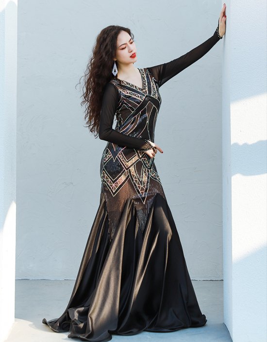 ベリーダンス衣装 イラキードレス iraqi ワンピース lw1613 - ベリーダンス衣装・レディースファッション【Salalah】