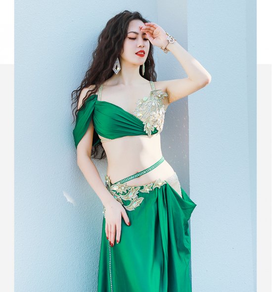 全国販売店 Madelaのベリーダンス衣装、青緑 | saby-prince.com