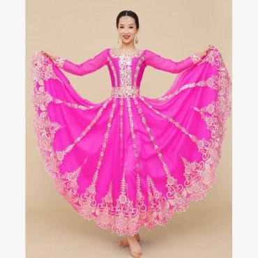 ボリウッドダンス衣装 ワンピースピンク lw1677