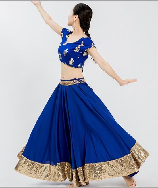 ボリウッドダンス衣装 チョリ スカート3点セット 全7色 lw1977