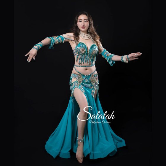 オリエンタルオーダー衣装 マリンブルー lw2142 - ベリーダンス衣装・レディースファッション【Salalah】