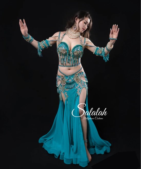 オリエンタルオーダー衣装 マリンブルー lw2142 - ベリーダンス衣装・レディースファッション【Salalah】