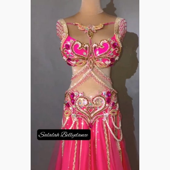 エジプシャン ベリーダンス衣装 ピンク -