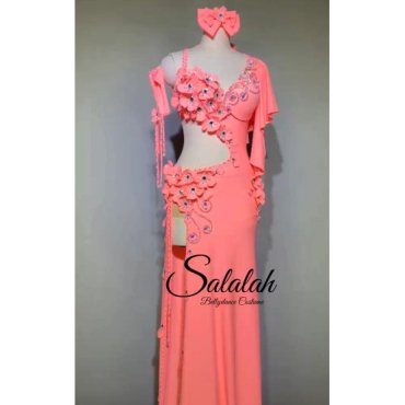 オリエンタルオーダー衣装  shaabi baladyドレス オレンジピンク 色変更可能 lw2235