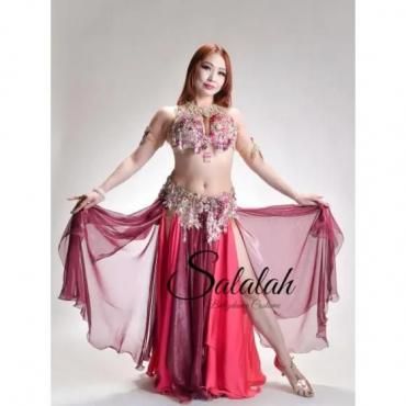 Sufel boutique 赤 ベリーダンス衣装 スパンコール