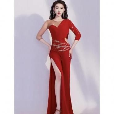 ラテンダンス衣装 キラキラスパンコール＆羽デザインワンピース