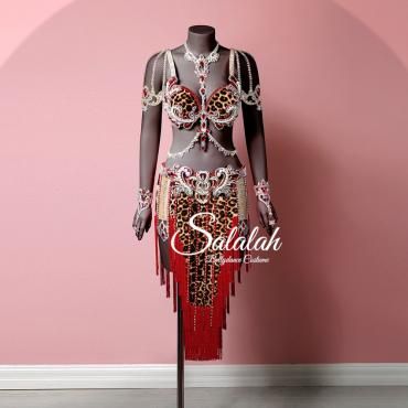 【美品】ベリーダンス衣装フリンジ　ドラムソロ 予約商品＞＜オーダー＞ フリンジコスチューム ドラムソロ #509