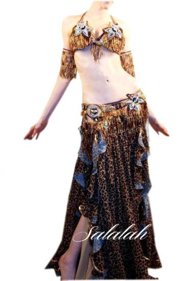 ベリーダンス衣装 アニマルプリント＆ゴールド CAM-02 - ベリーダンス衣装・レディースファッションSalalah