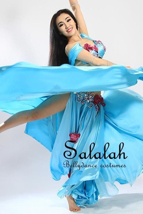 ベリーダンス 衣装 青 ブルー ベリーダンス衣装 ブルー CT0405（ML/XL）