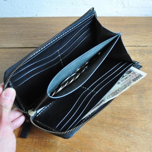 L字ファスナー ロングウォレット/サンニーロ/カーリーメイプル/サドルレザー メンズ 長財布 l字ファスナー 本革 通販 日本製 財布 男性