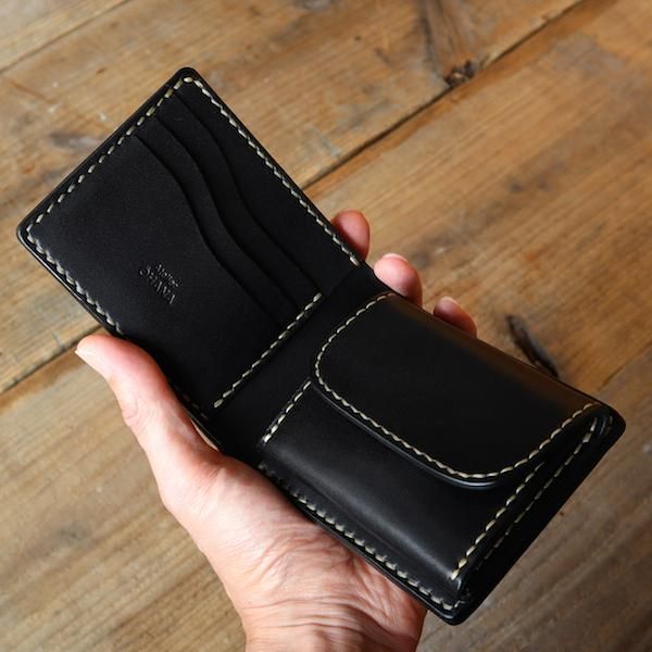ショートウォレット　オイルレザー(林檎、オーダー品) ショートウォレット/酒袋/オイルレザー/革財布/レザーウォレット