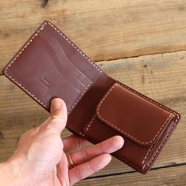栃木レザー使用] レザー財布（ショートウォレット）スナップC.C.