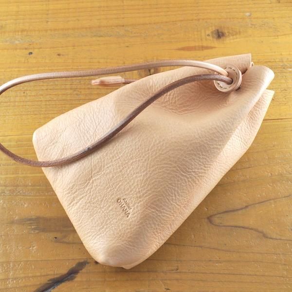 シュリンクレザー巾着袋 PC02S [栃木レザー使用] - 革工房OHANA