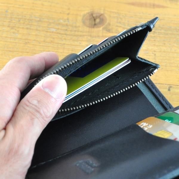 ミドルウォレット MW-02【セミオーダー品】 黒革レザークラフト ミドルウォレット MW-Ⅱ | 黒革 レザークラフト