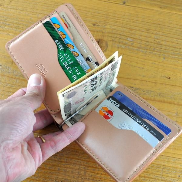 楽天市場】二つ折り財布（ブランド栃木レザー）（マネークリップ