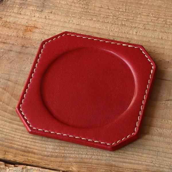 RRL ブラウンレザーコースター　新品未使用 コースター 本革 栃木レザー 撥水加工 日本製 牛革 おしゃれ
