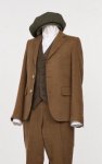 C&R / linen wool 3P Suit (Jacket + Vest + Pants) / Brown「3」