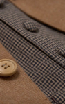 C&R / wool hounds tooth (Vest) / Brown「3」