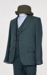 C&R / linen wool shawl 3P Suit (Jacket + Vest + Pants) / Navy「8」
