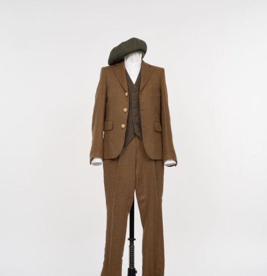 C&R / linen wool 2P Suit (Jacket + Pants) / Brown3