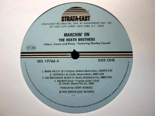 The Heath Brothers - Marchin' On - Record Trader