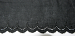 綿レース/Cotton Lace 　黒 Black　14m