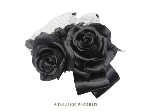 Atelier Pierrot アトリエピエロ ローズブーケコサージュの黒を販売する通販ページです Atelier Pierrot アトリエピエロ ローズブーケコサージュの黒を販売する通販ページです