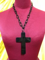 【MARBLE】マーブル 　プラスチック十字架大ネックレス