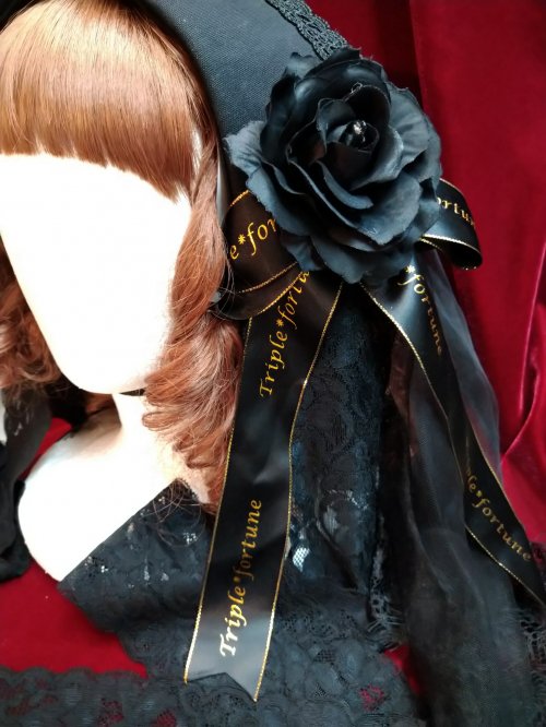 Triple fortune】トリプルフォーチュン 修道女ヘッドドレス(ブラック)を販売する通販ページです。