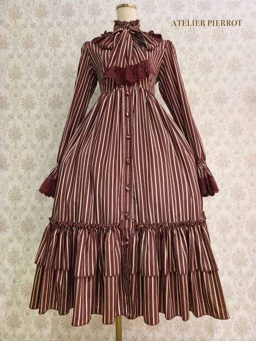 Atelier Pierrot アトリエピエロ Classical Dot Stripe Dress クラシカルドットストライプワンピース を販売する通販ページです