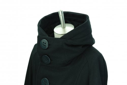 MiDiom】ミディオム Big Button Hooded Coat／Blackを販売する通販