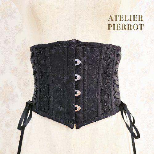 ATELIER PIERROT ブラックレースコルセット orchid.ne.jp