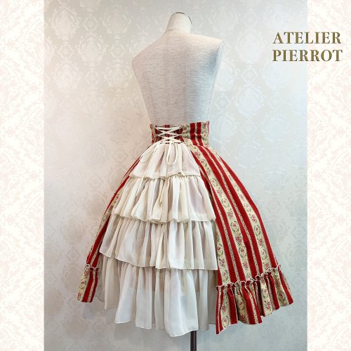 ATELIER PIERROT】ハイウエストスカート（コーデュロイ） ワイン 