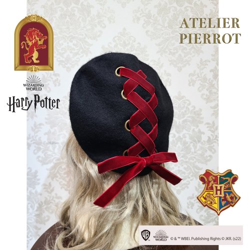 最安値級価格 【ATELIER PIERROT】ハリー・ポッター　レースアップベレー帽　赤 ハンチング/ベレー帽