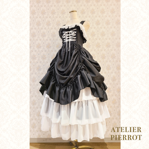 【ATELIER PIERROT】アトリエピエロ　ロングバッスルジャンパースカートを販売する通販ページです。