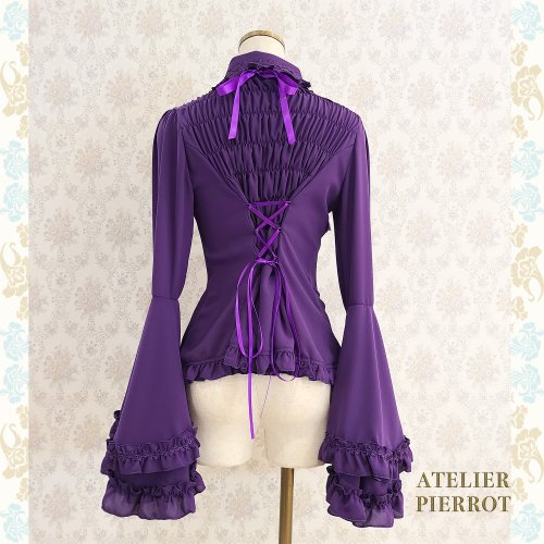 【ATELIER PIERROT】アトリエピエロ　Louise Jabot Blouse ルイーズ ジャボタイ ブラウス　 Blackを販売する通販ページです。